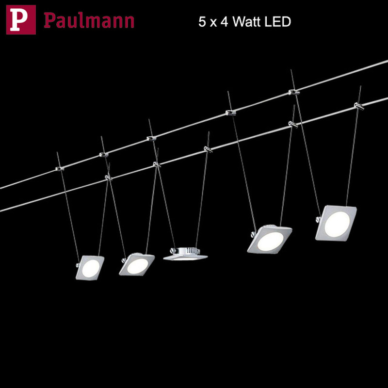 PAULMANN LED SEILSYSTEM QuadLED 5x4W 12V NEUSTE LED TECHNIK ART:94111 NEW *