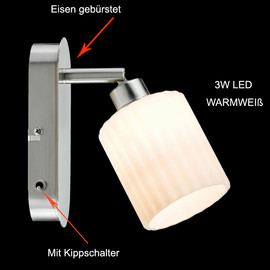 Paulmann Wandlampe Zylino 601.38 LED Wandleuchte Warmweiß