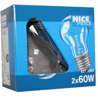 Paulmann Nice Price 3804 Glühlampen 2x 60W E27 Klar...