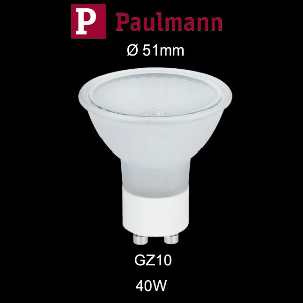 Paulmann 800.44 Halogen Reflektor 230V Birne 40W GZ10 Maxiflood dimmbar Softopal