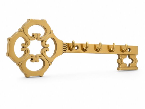 Metafrank Schlüsselleiste Messing Antik Barock Schlüsselbrett Gold Hakenleiste
