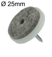 200 x Filzgleiter Parkettgleiter Schraube Ø 25...