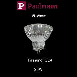 1 Stk Paulmann AKZENT Ø 35mm kleine mini Halogen Reflektor Birne 35W GU4 dimmbar
