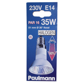 RARIT&Auml;T Paulmann 208.01 Halogen Reflektor 230V Birne ALU 35W E14 PAR16 Spot 30&deg; flood dimmbar