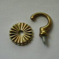 Metafranc Rosettenhaken Raffhaken Messing-farbig...