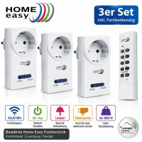 3x Home Easy HE877 Funksteckdose 3600W Weiß +...