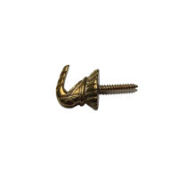 Metafranc Schraubhaken orientalisch Messing Gold 18x30mm...