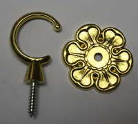 Deckenhaken Seilendhaken 45mm  poliert Raffhaken Haken...