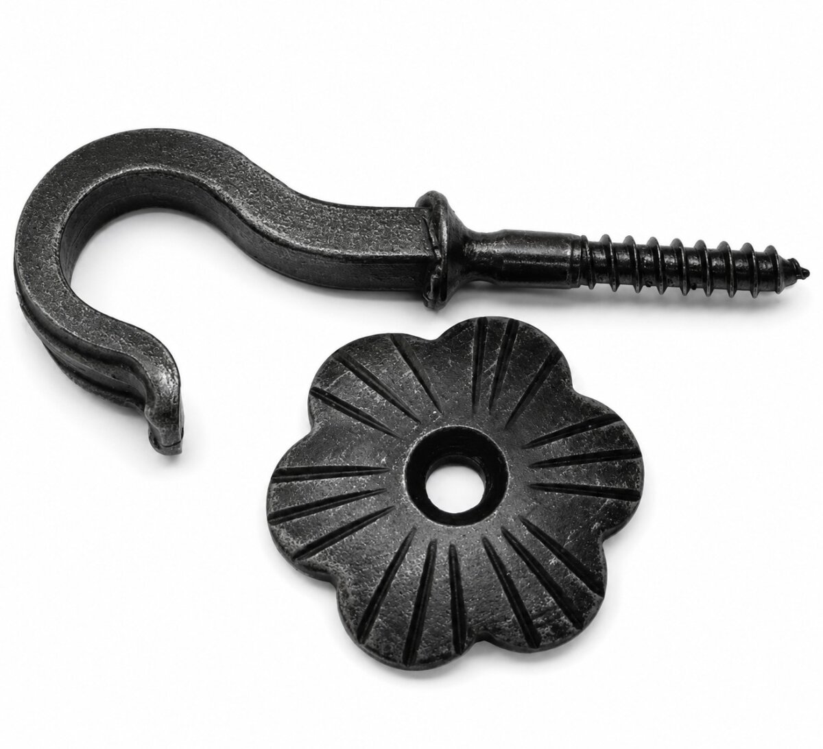 6x Deckenhaken Aus Metall – Stylisch & Stabil Für Pflanzen, Lampen, Deko | Schwarz, Ca. 6 Cm