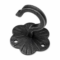 Seilendhaken Deckenhaken Schwarz Rosette 55mm Ø...