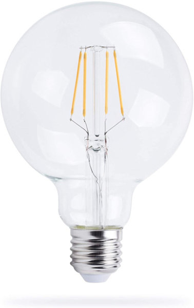 LED Filament Retro E27 Globe 95 Leuchtmittel 6W 2700K Klarglas