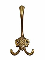 METAFRANC Jugendstil Garderobenhaken Messing poliert 150...