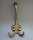 Metafranc Garderobenhaken Jugendstil Messing poliert 150x75mm