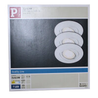 Paulmann 920.29 LED Einbauleuchten Set 6,5W Strahler...