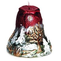 Weihnachtsglocke rot hochwertige Paraffin Kerze...
