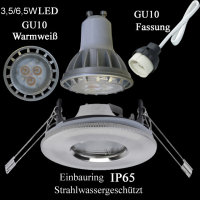 3er Set IP65  LED Einbauleuchten Rostfrei Spritzwasser...