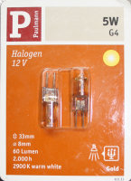 Paulmann 831.13 GOLDLICHT 2 x 5W 12V Halogen Deco Lampe...