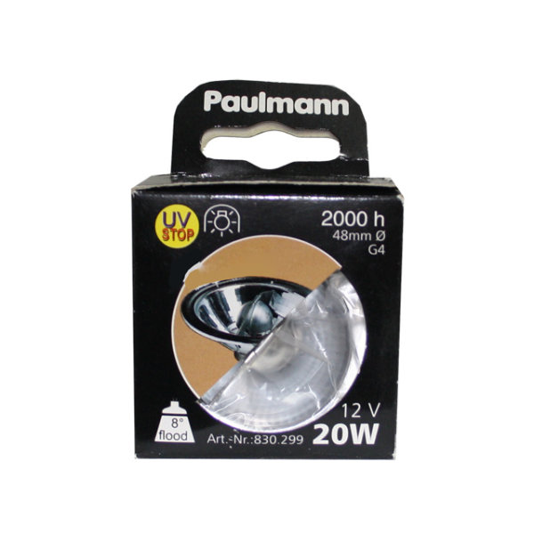 Paulmann 830.299 48mm Halogen Reflektor Birne 8&deg; FLOOD 20W G4 12V