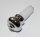 2 x Reling Küche Endkappe 16mm Chrom poliert mit Gewindestift und Kunststoffmuff