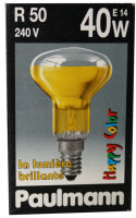 Paulmann 200.04 Glühbirne Happy Color gelb R50 Glühlampe E14  40W  dimmbar