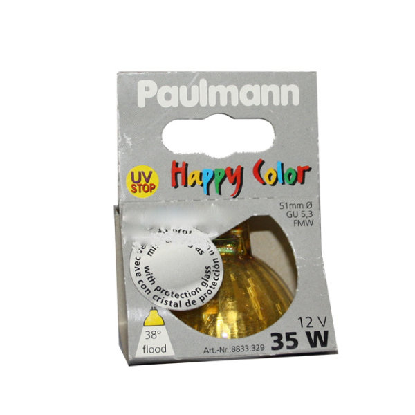RARITÄT Paulmann Halogen Reflektor Happy Color 35W GU5,3 12V Gelb  38° dimmbar