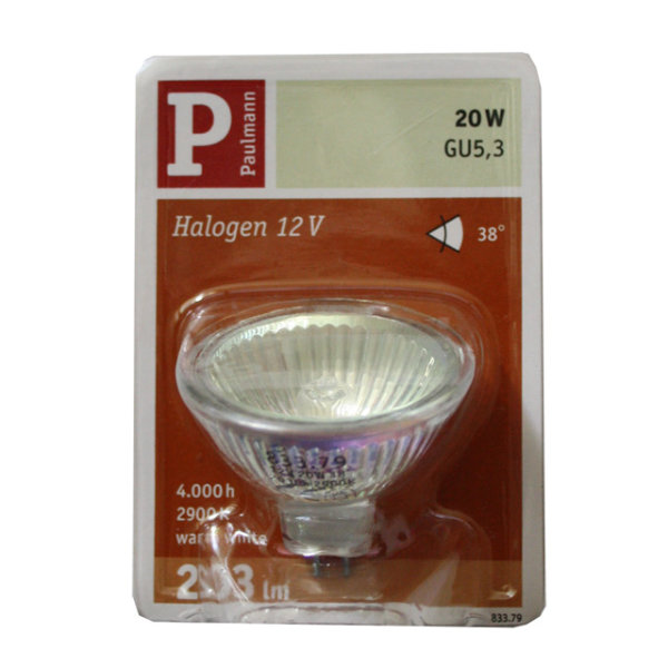 Paulmann 833.79 Halogen Reflektor 20W Kaltlichtspiegel  GU5,3 Silber dimmbar