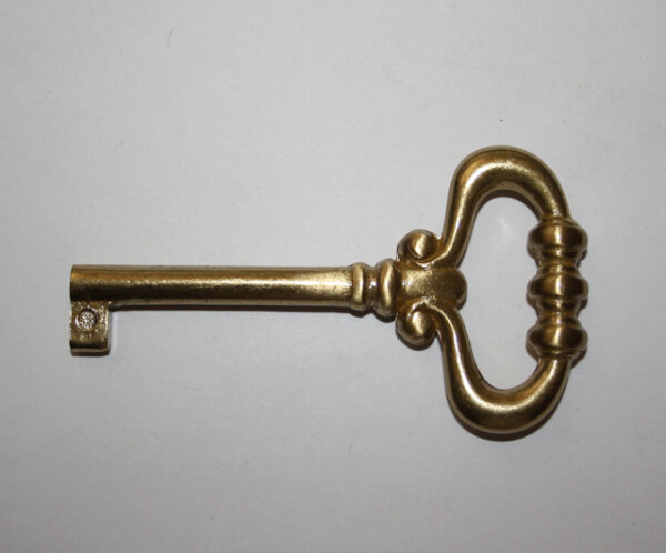 Ersatz Möbelschlüssel 80mm Schlüssel REIN MESSING Schrank Schublade Art Deco