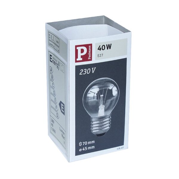 Paulmann Glühbirne dimmbar Tropfen 40W E27 Klar Glühlampe 40 Watt, 5,99 €