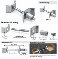 Metafranc Arbeitsplattenverbinder 65 mm Spannschraube...