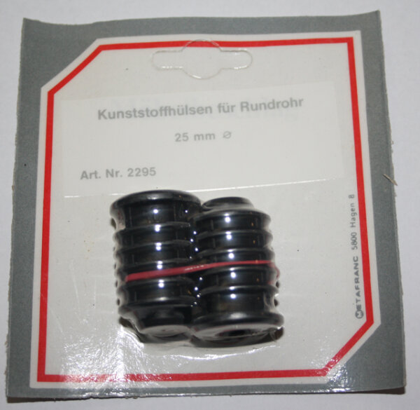 Metafranc Kunststoffhülsen für Rundrohr Set 2 Stück Ø 25mm schwarz 2295