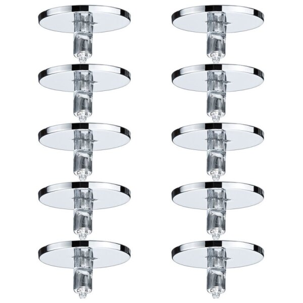 Paulmann Nice Price 3325 Halogen Einbauleuchten Set Sternenhimmel 10er Set Chrom