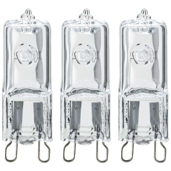 3 x Nice Price Eco Halogen Leuchtmittel Stiftsockel 42W G9 klar warmweiß dimmbar