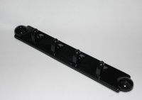 Hakenleiste schwarz 190 mm , 4 Haken Spritzguß