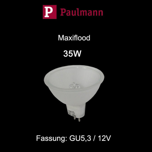 Paulmann Halogen Reflektor Maxiflood 35W GU5,3 12V 51mm Softopal 100°