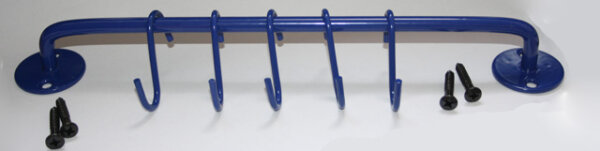Hakenleiste Halter miz 5 S Haken Universal verwendbar 300mm blau