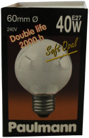 Paulmann 103.41 Glühbirne E27 40W soft opal Double...