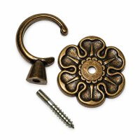 METAFRANC Raffhaken Deckenhaken 45 mm brüniert mit...