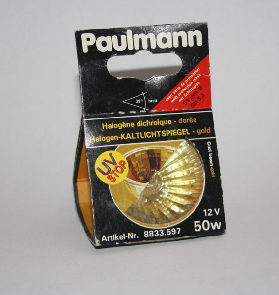 Paulmann 8833.597 Halogen Kaltlichtspiegel MR16 Reflektor  50W 12V Gold  38°