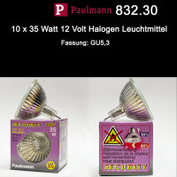 10er-Set Paulmann 832.30 Halogen Reflektor Security 35W...