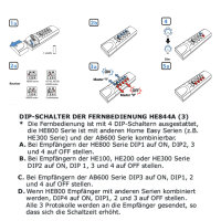 Home Easy HE844-A Funk-Fernbedienung Schwarz | Für...