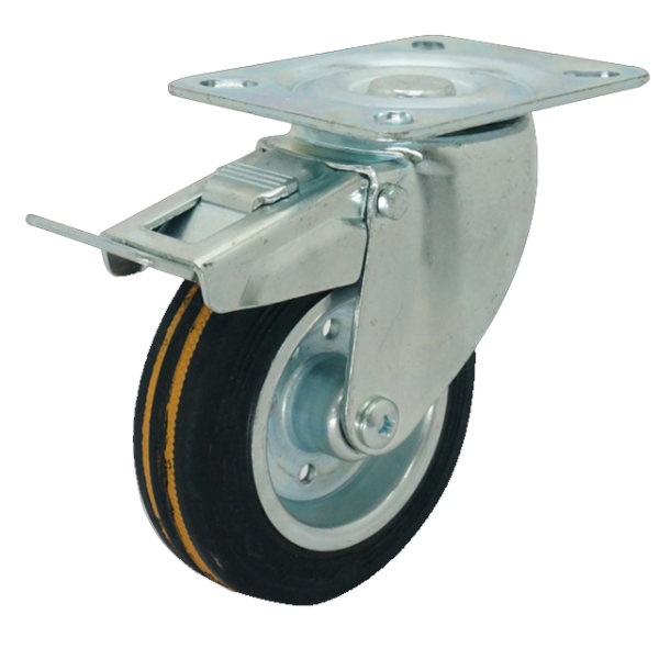 Schwerlastrolle Lenkrolle Ø 125mm Feststeller 100kg