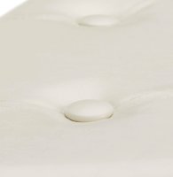 Hocker eckig, faltbarer Polsterhocker mit Aufbewahrung  Sitzhocker Beistell Creme