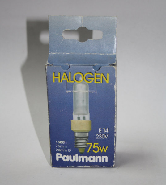 RARITÄT Paulmann 837.71 Halogen Glühlampe Glühbirne E14 75W 230V Halogenlampe