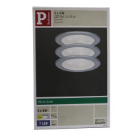 Paulmann 935.44 LED Möbel Einbauleuchten Set 3x3W...