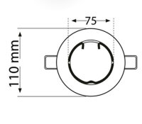 Paulmann XL Einbauring Ø110mm Weiß schwenkbar Einbauloch 75-95mm