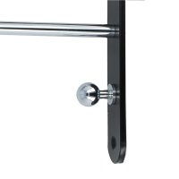 Garderobenkonsole Winkel mit Kleiderhaken Regalbodenträger  Garderobe Schwarz Chrom