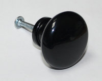 Möbelknopf farbig SCHWARZ 40 mm Kunststoff...