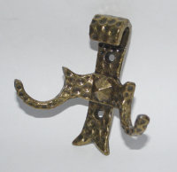 Garderobenhaken 80mm x 85mm vermessingt brüniert...