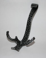 Garderobenhaken 165mm x 92mm Schwarz - Silber Mantelhaken...
