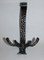 Garderobenhaken 165mm x 92mm Schwarz - Silber Mantelhaken...